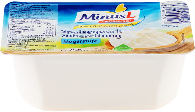 Minus L Speisequarkzubereitung Magerstufe laktosefrei