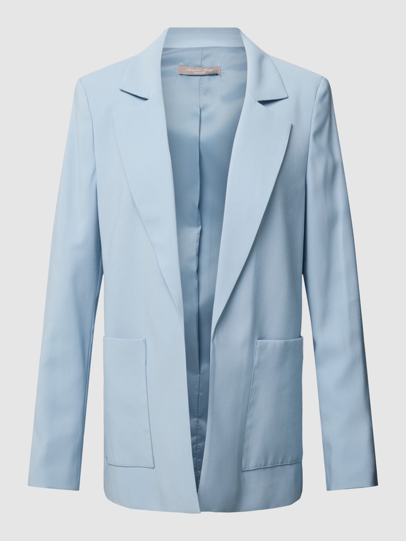 Blazer mit offener Vorderseite in rauchblau