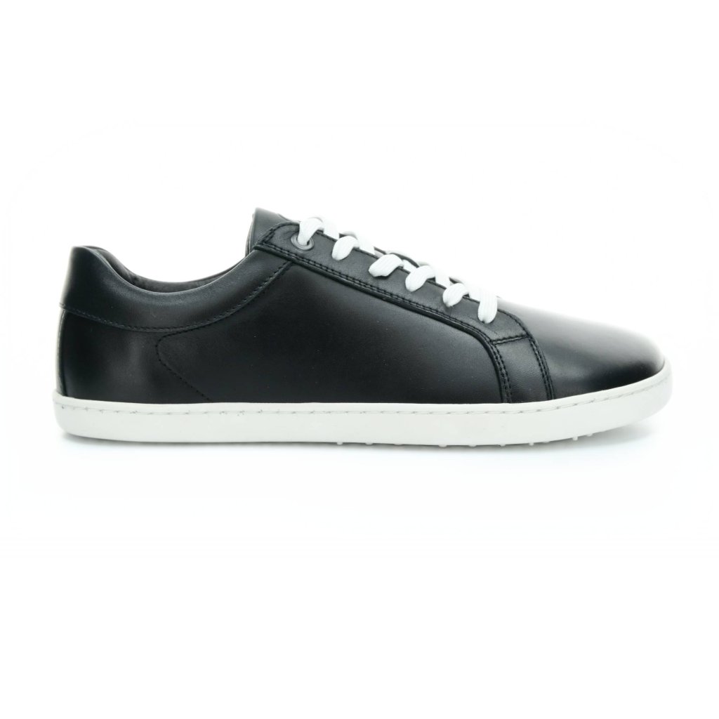 Shapen Feelin Uni Black-White Leather Barfuß-Halbschuhe