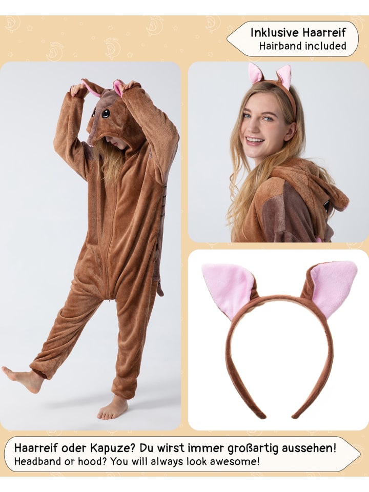Corimori Gürteltier-Kostüm Fasching in Braun günstig kaufen