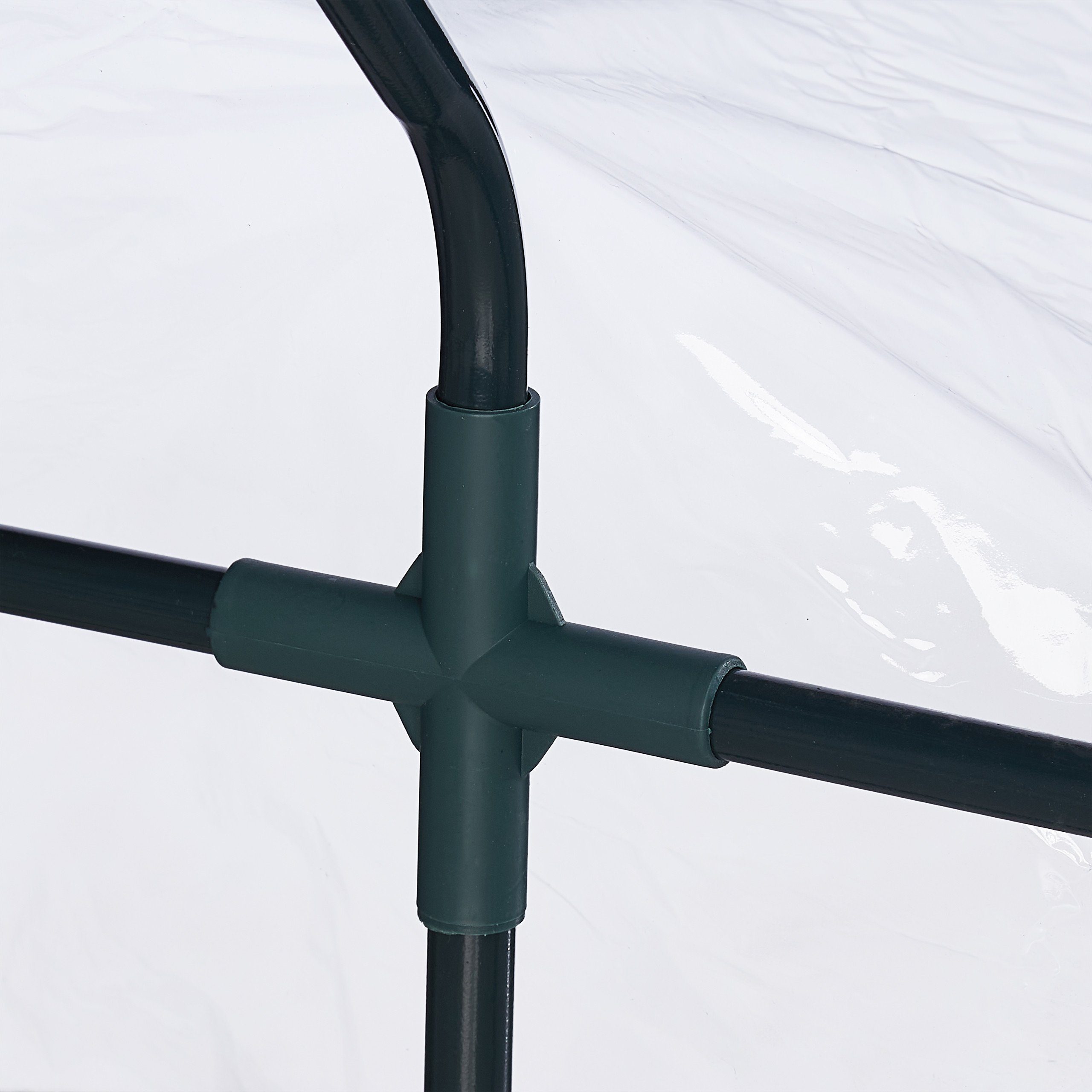 relaxdays Frühbeet Folienfrühbeet PVC mit 2 Fenstern