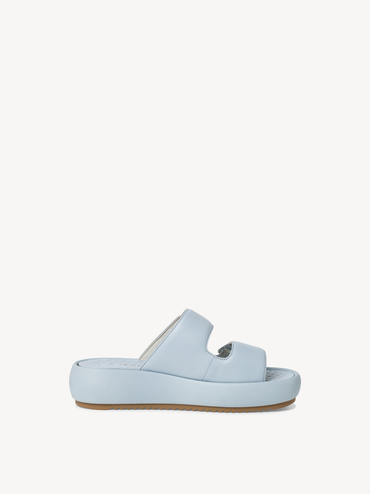 Mule en cuir - bleu