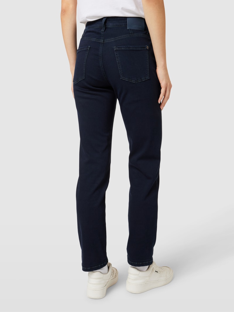 Jeans mit 5-Pocket-Design Modell 'PEARLIE' in dunkelblau