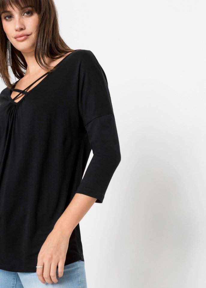 Shirt mit Detail aus nachhaltiger Viskose