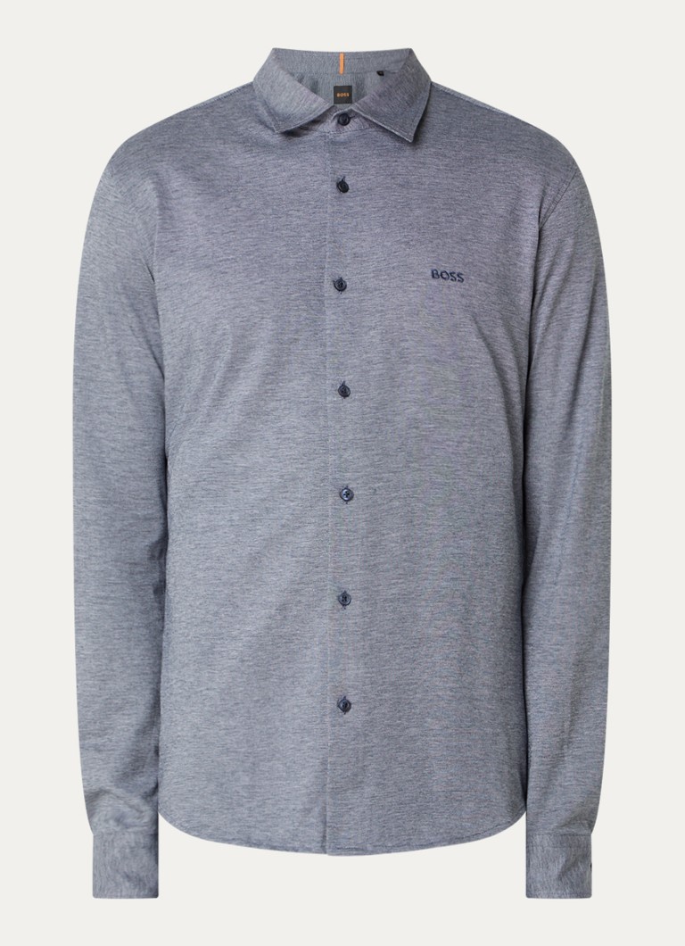 Camisa HUGO BOSS Mysoft_2_M de corte regular com bordado do logotipo