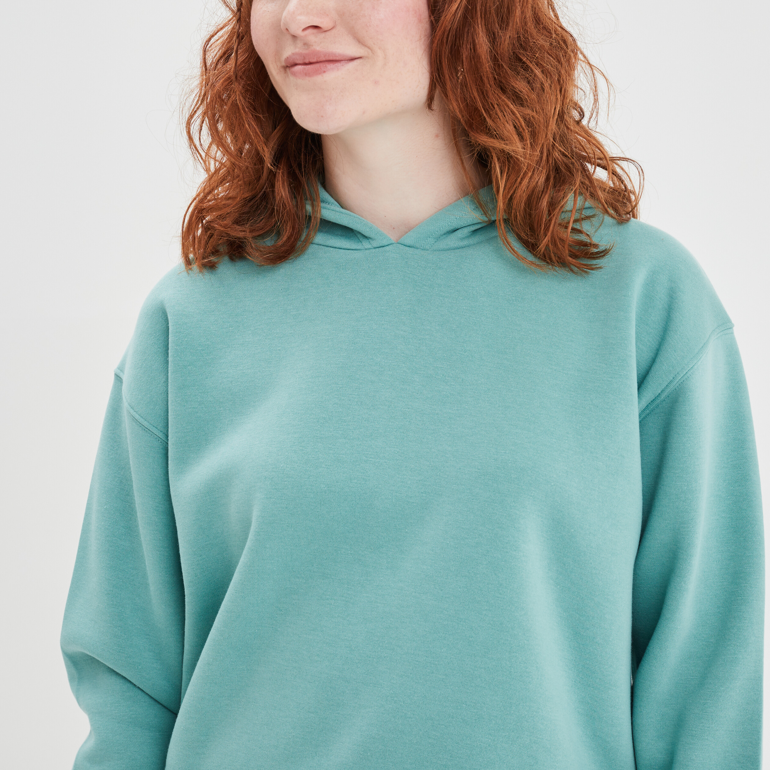 Sweat cropped à capuche hoodie vert femme | La Halle