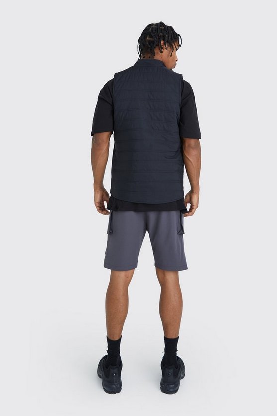Man Active Cargoshorts mit geteiltem Saum