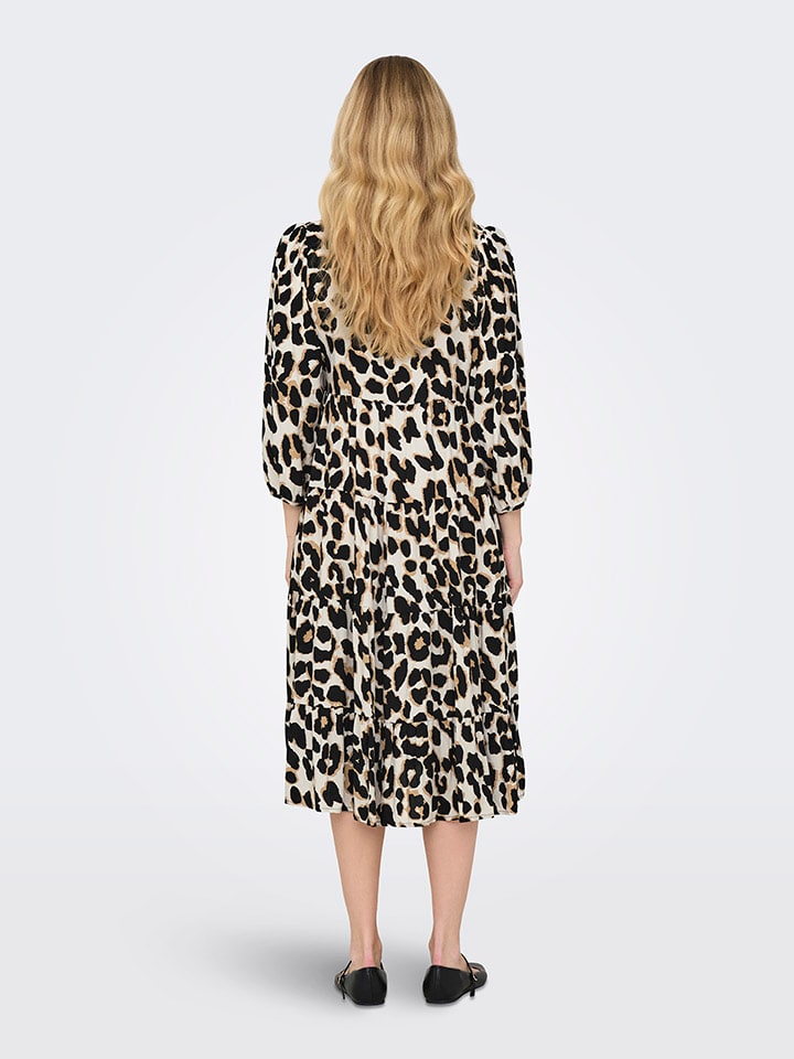 ONLY Kleid in Creme/ Schwarz/ Hellbraun günstig kaufen