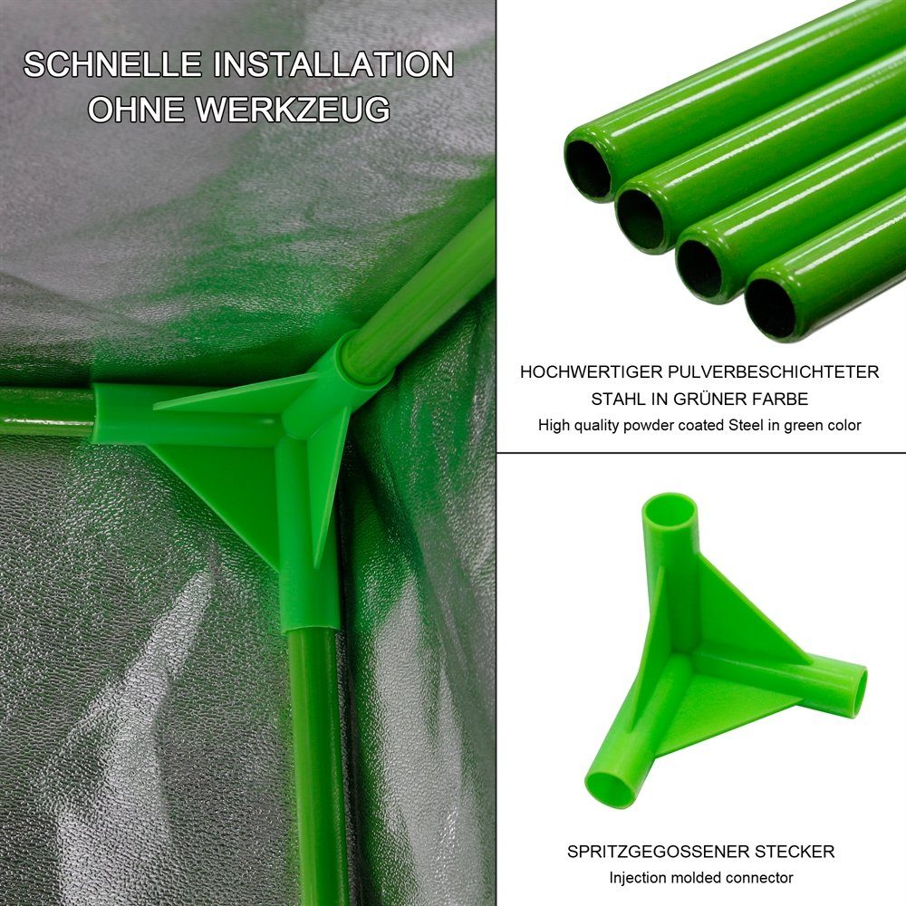 Mucola Gewächshaus Growbox Indoor Gewächshaus Pflanzenzelt Zuchtzelt Growroom Darkroom, 99,9 % lichtundurchlässig