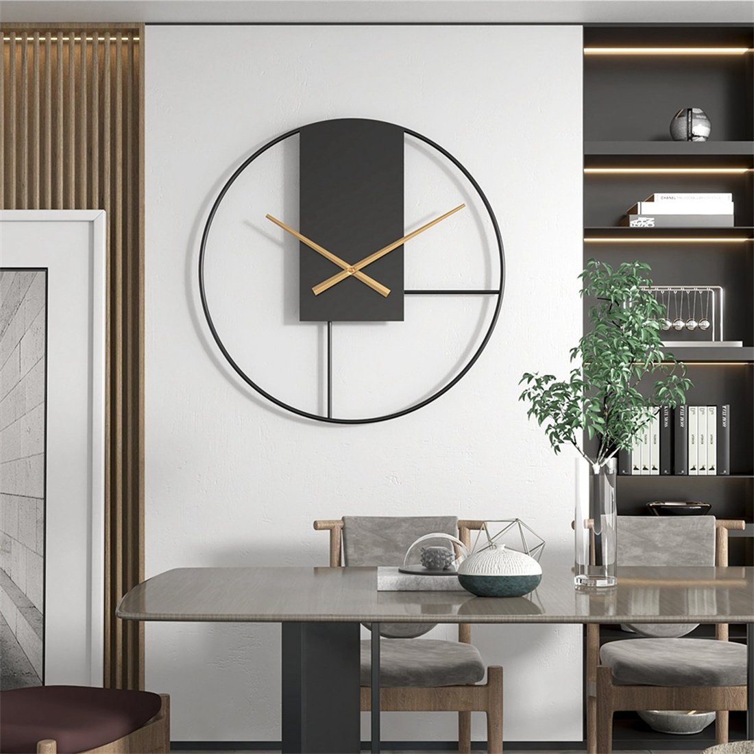 OUIN Wanduhr 50cm Moderne kreative Wanduhr, einfach und leise, Wanddekoration