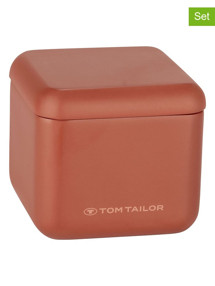 Tom Tailor 2er-Set: Aufbewahrungsdosen in Rot - (B)8,5 x (H)7,7 x (T)8,5 cm günstig kaufen onesize