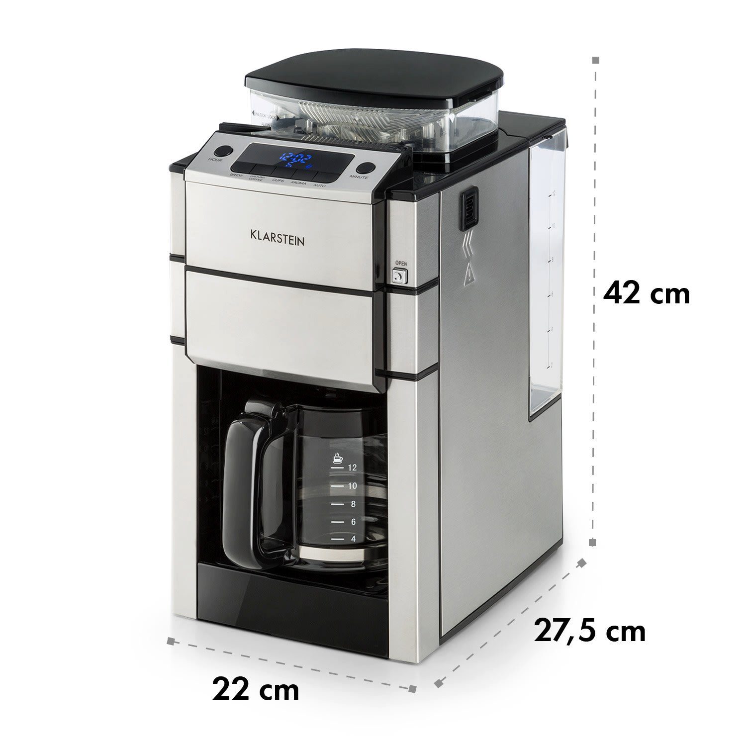 Klarstein Filterkaffeemaschine Aromatica X, 0l Kaffeekanne