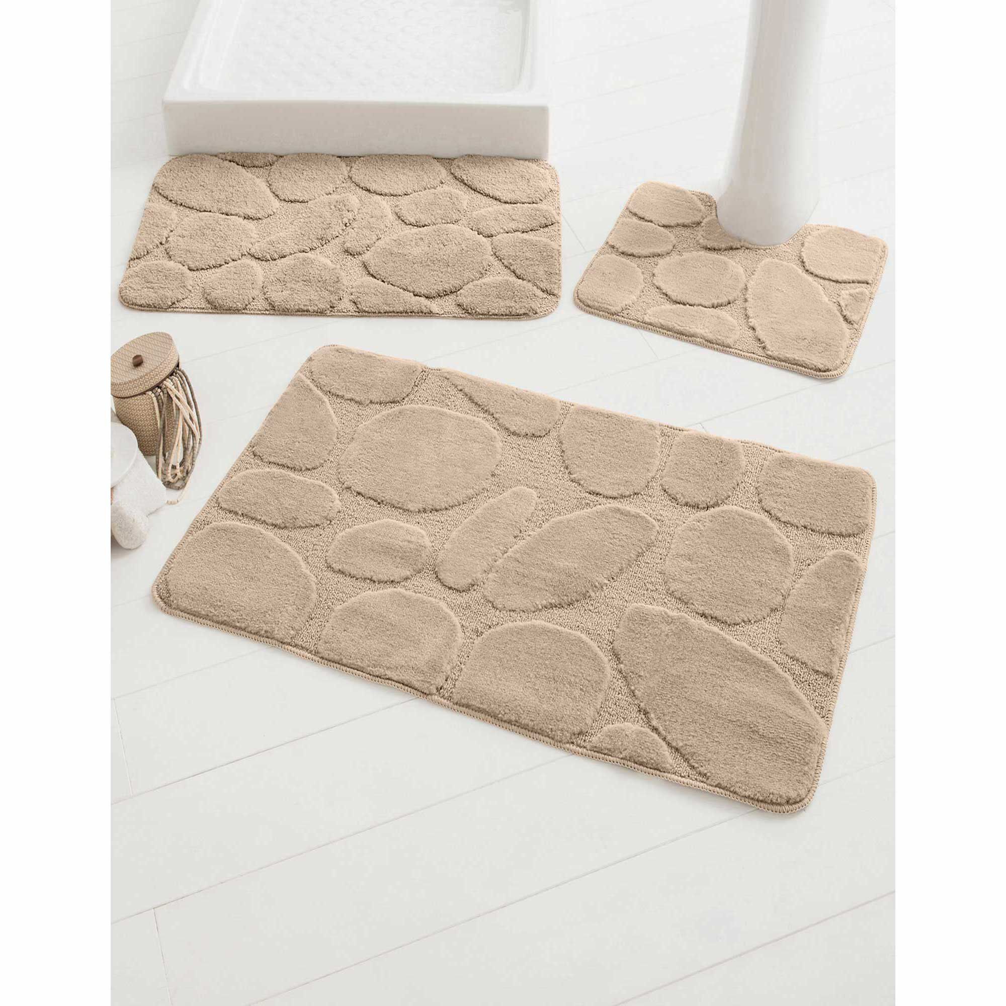 Tapis de bain motif galets