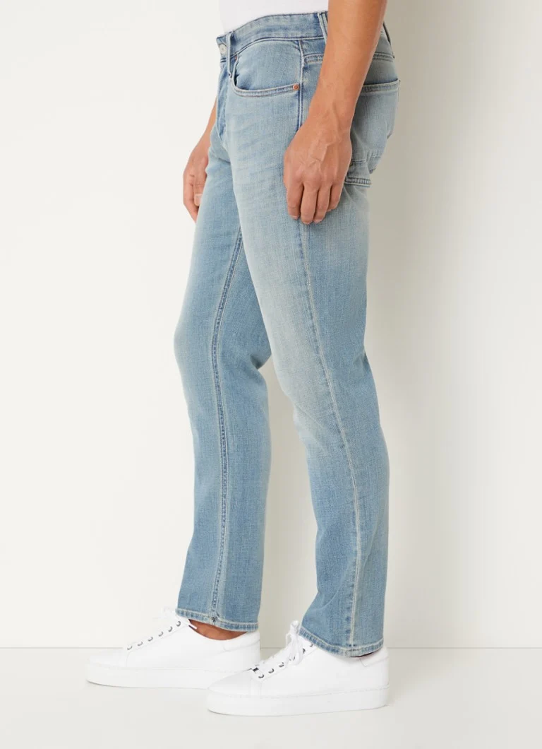 Jeansy Jean Denham Razor, dopasowany krój, jasne kolory