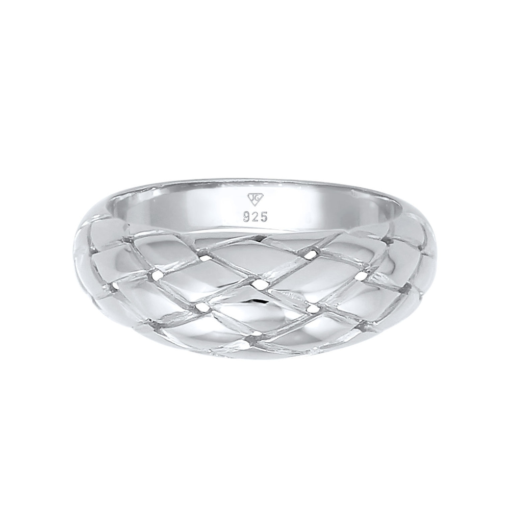 Elli Elli Bague Bague pour femme Rhomb Raffinée Chunky Trend Blogger en argent sterlin Bague