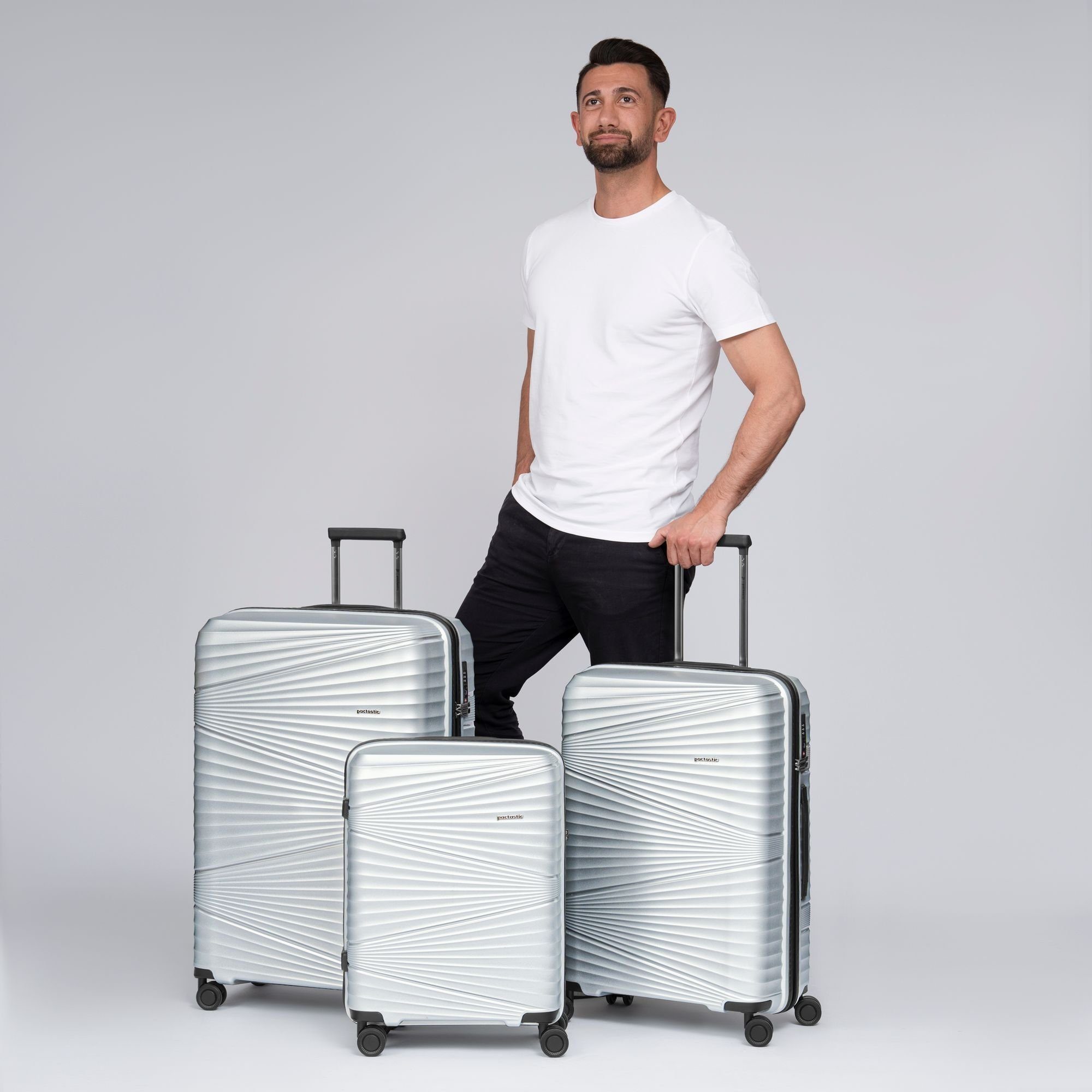 Pactastic Trolleyset Collection 02, 4 Rollen, (3-teilig, 3 tlg), Polypropylen
