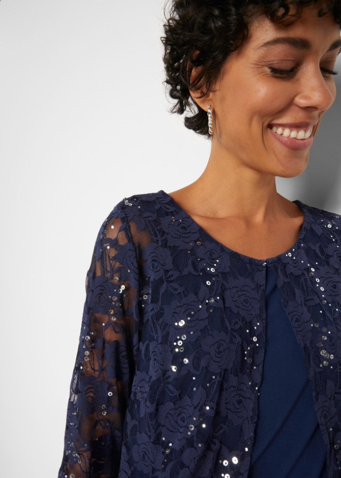Kleid mit Spitze (2-tlg. Set)