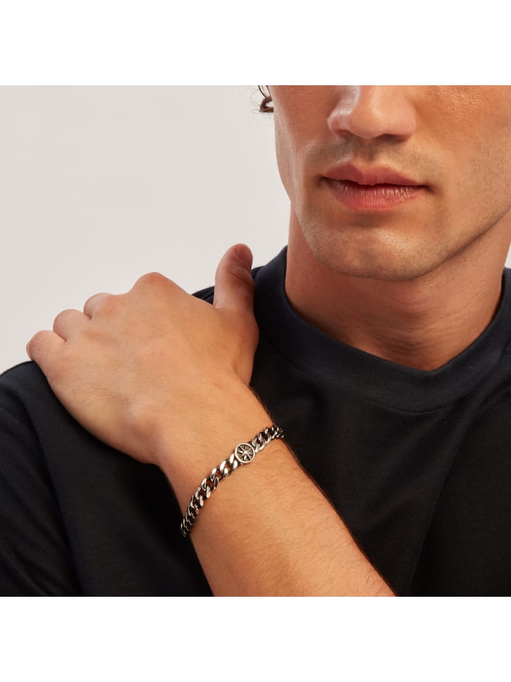 Breil Armband dock silber, schwarz günstig kaufen 21 cm