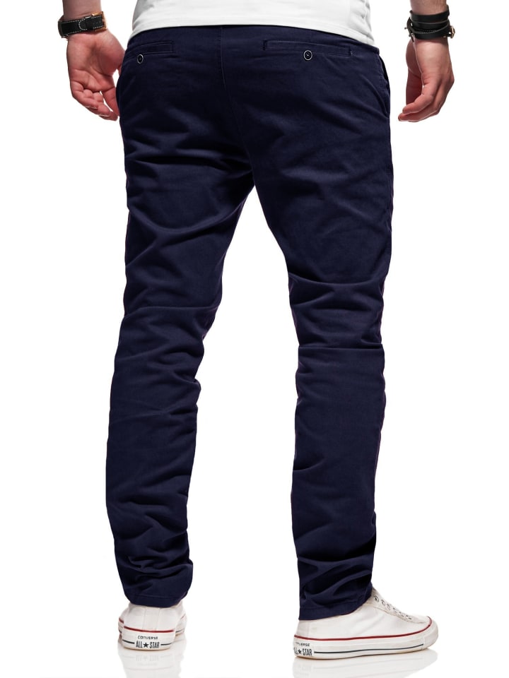 behype Chinohose Heritage in dunkelblau günstig kaufen