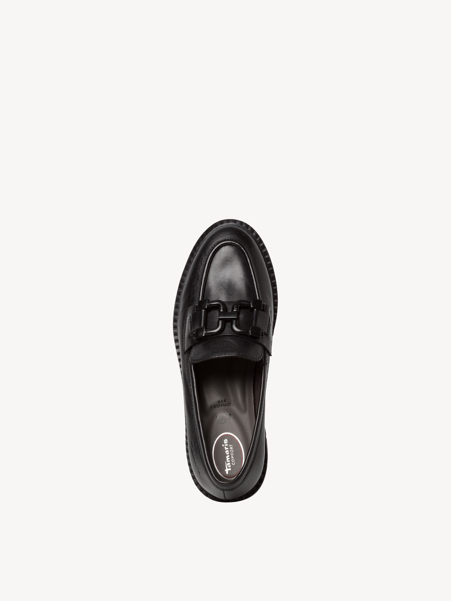 Slipper en cuir - noir