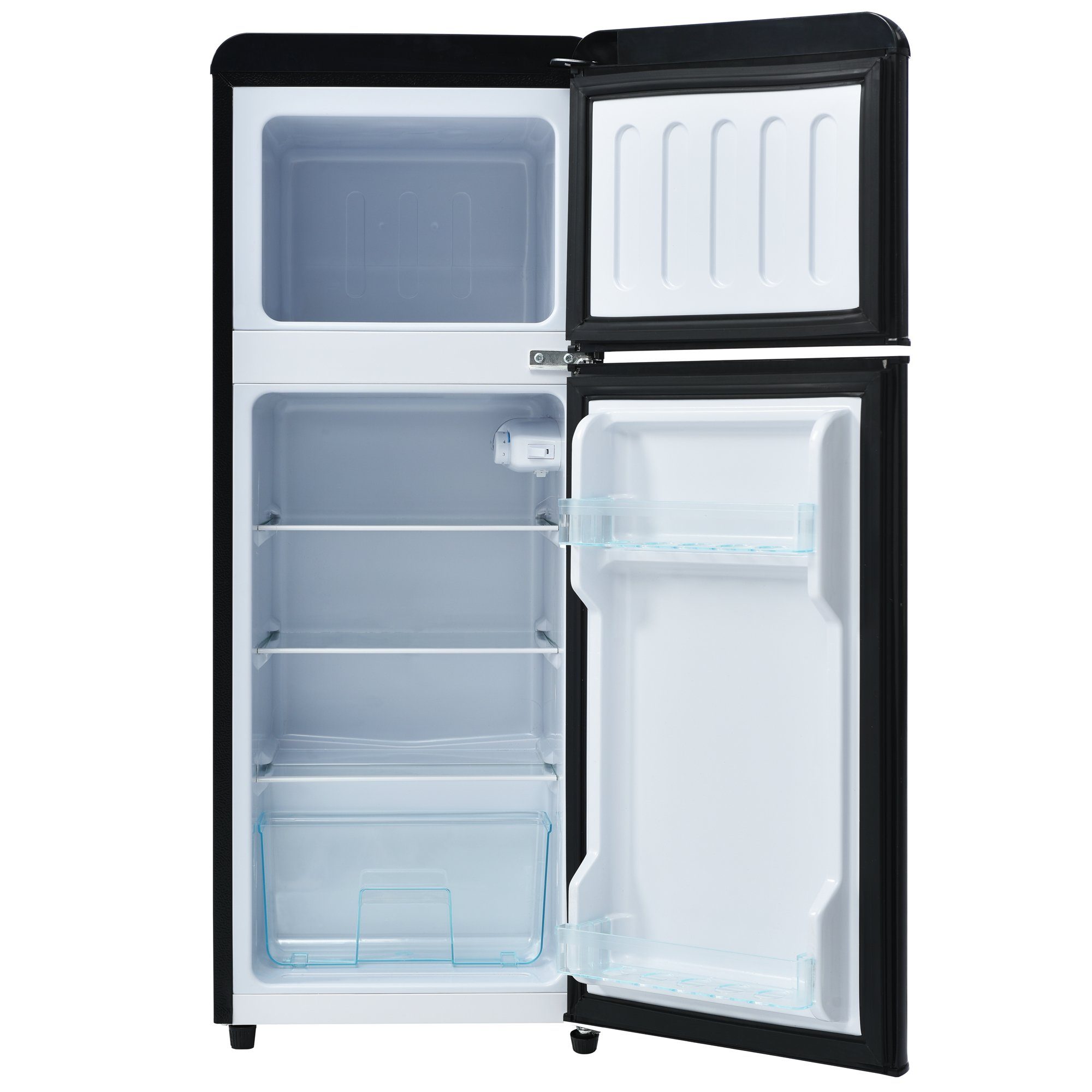 Mould King Kühl-/Gefrierkombination BCD-102, Retro-Kühlschrank,Kühl-Gefrier-Kombination,zweitürig,Energieklasse F