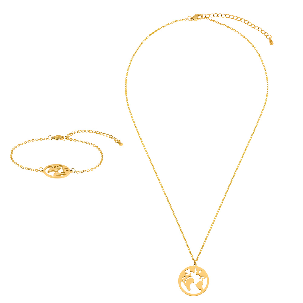Heideman Set de bijoux carte du monde Chaîne