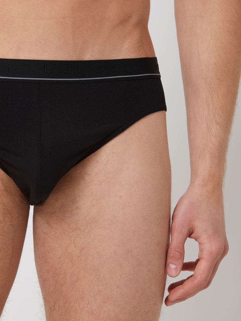 Slip mit Stretch-Anteil im 2er-Pack Modell 'Rom' in schwarz