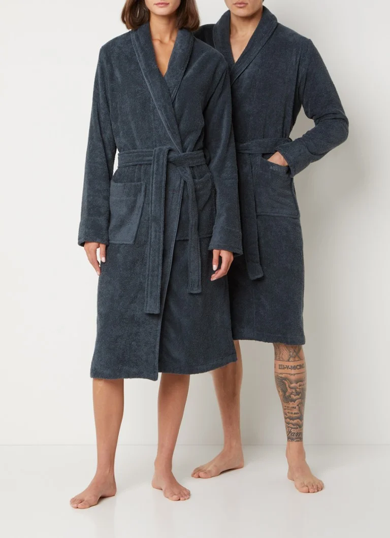 Aquanova Baumwollbademantel mit aufgesetzten Taschen – Unisex