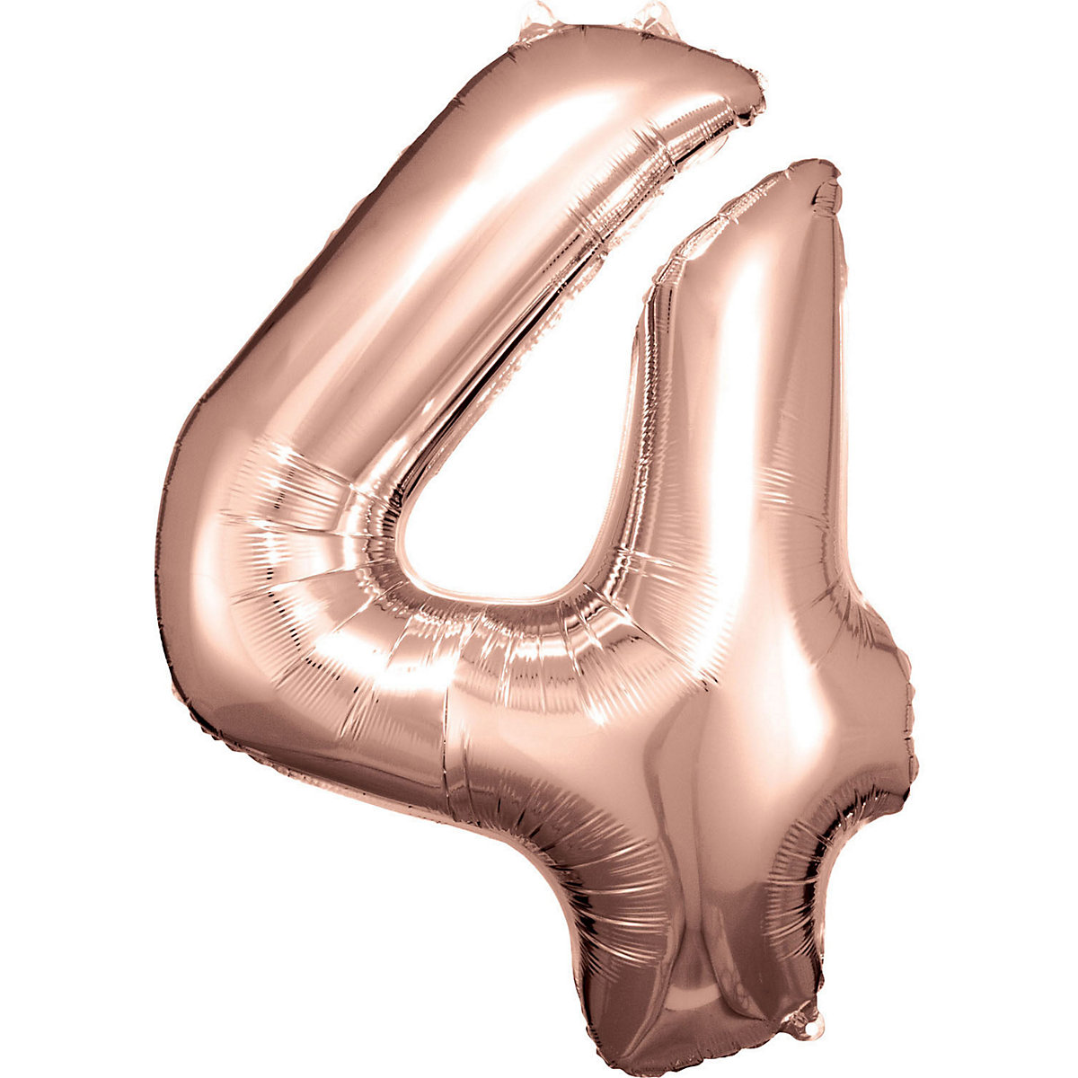 Super Shape Folienballon Rosé Gold, Zahlenballon 4, 66 x 88 cm