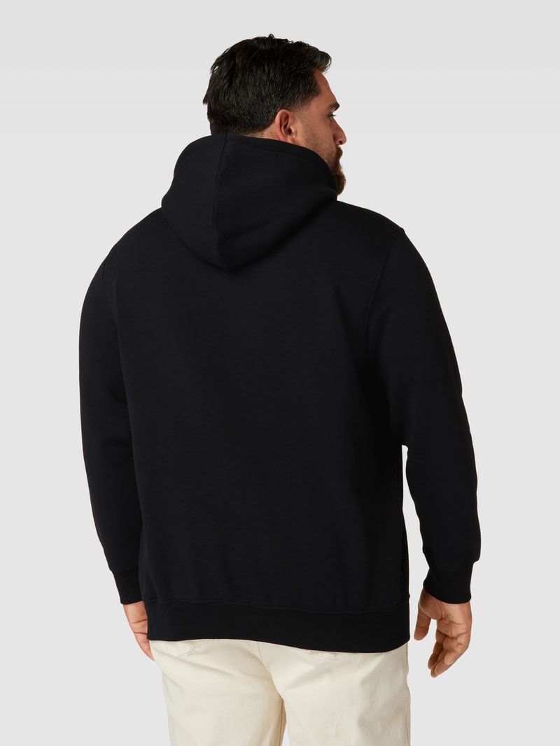 PLUS SIZE Hoodie mit Kapuze Modell 'STAR' in schwarz