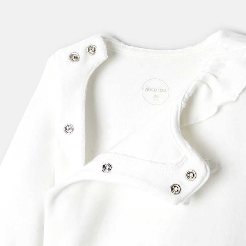 Dors-bien col collerette en velours blanc naissance Absorba