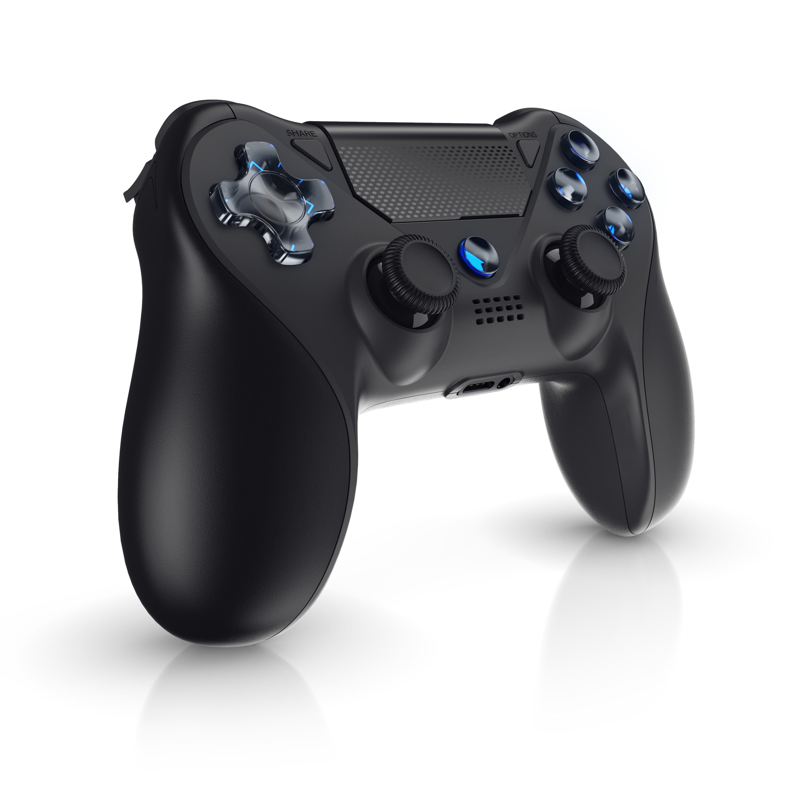 CSL Gaming-Controller (1 St., Wireless Gamepad für PS4 & Switch, Bluetooth & Kabel, Touchpad, Akku)