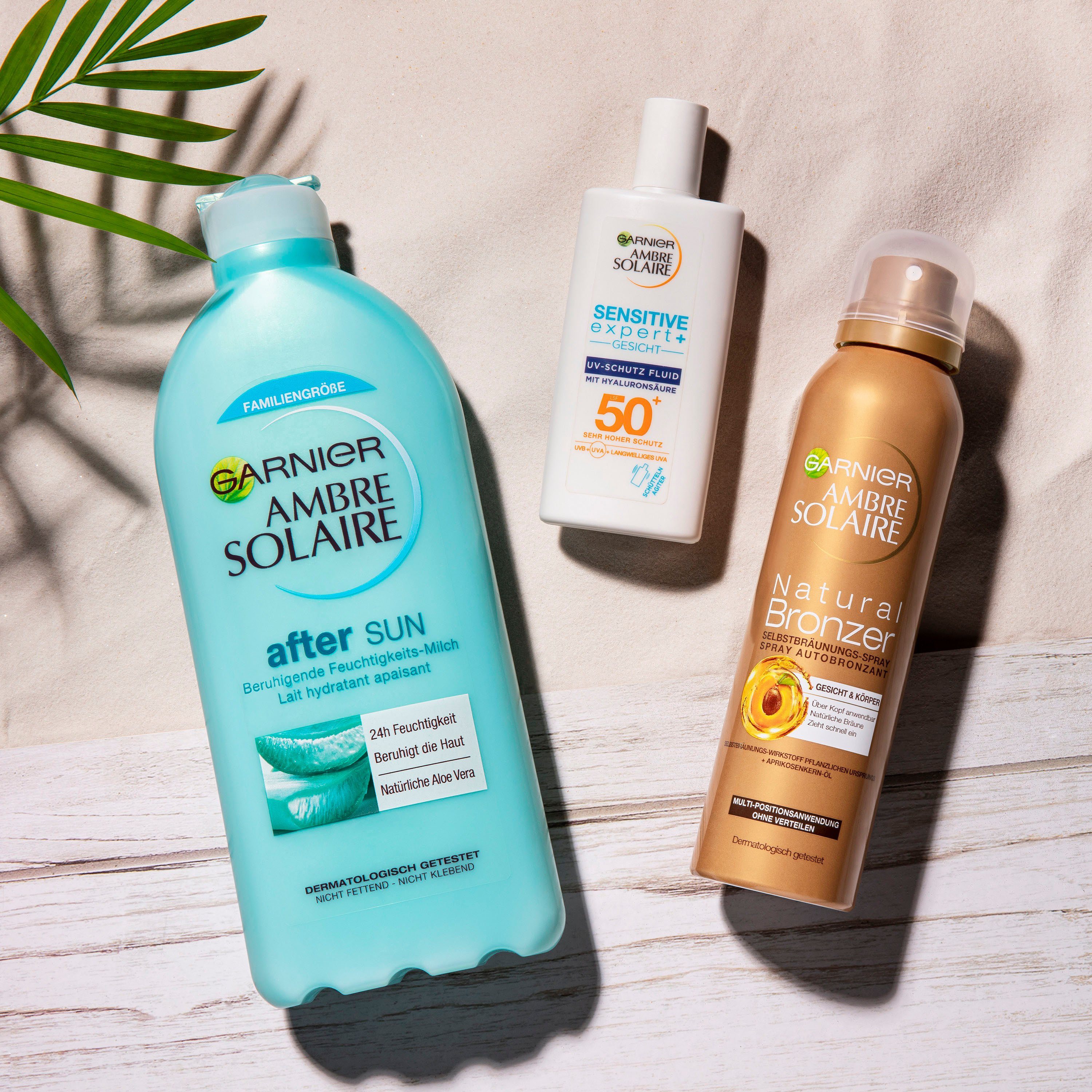GARNIER Sonnenschutzfluid Ambre Solaire, Set, 3-tlg.