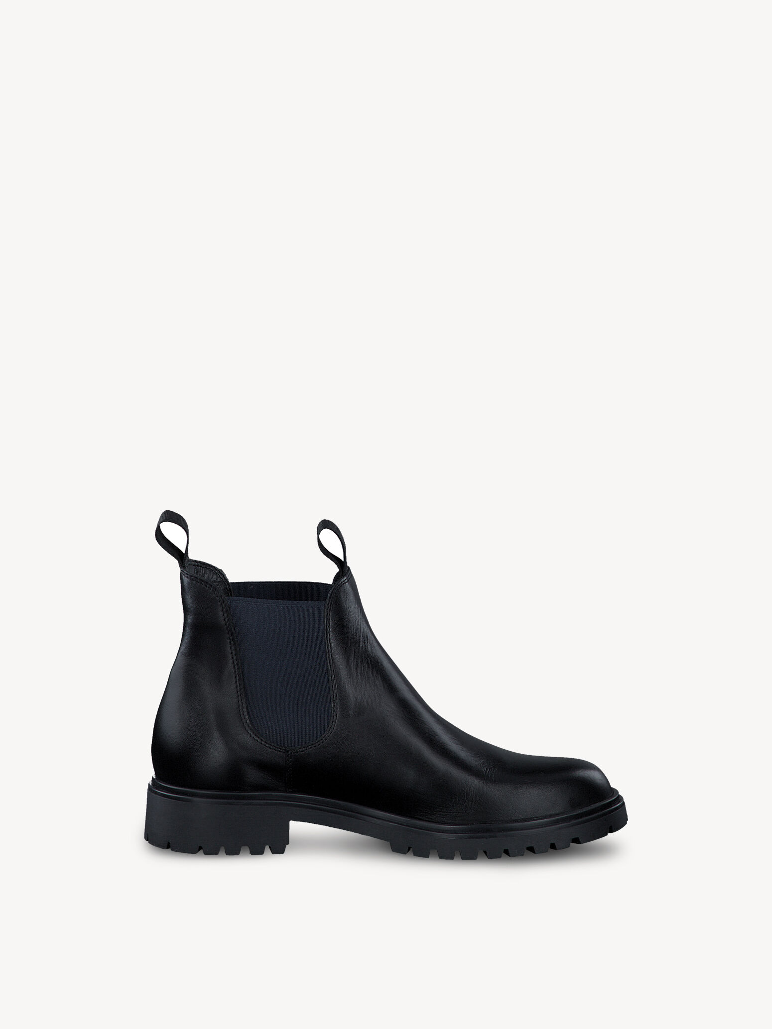 Bottine Chelsea en cuir - noir