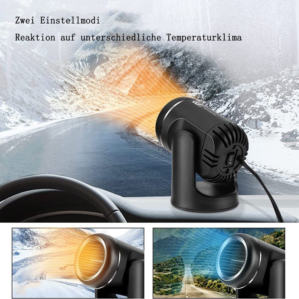 meeteu Heizlüfter 2 in 1 heizung für auto 12V Autoheizung, mobile Auto Heizung Entfroster Standheizung Innenraumheizung