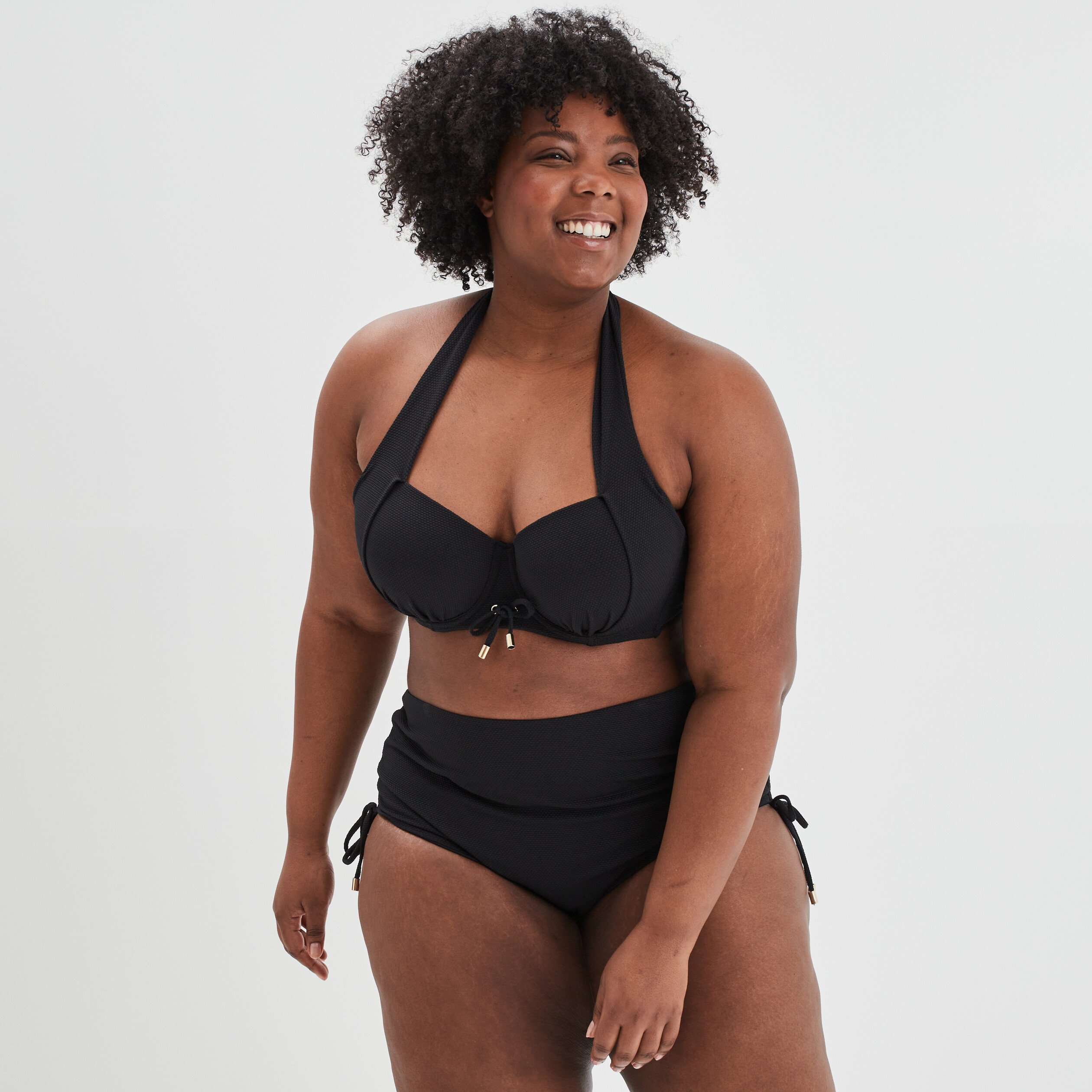 Haut de maillot de bain noir femme grande taille | La Halle