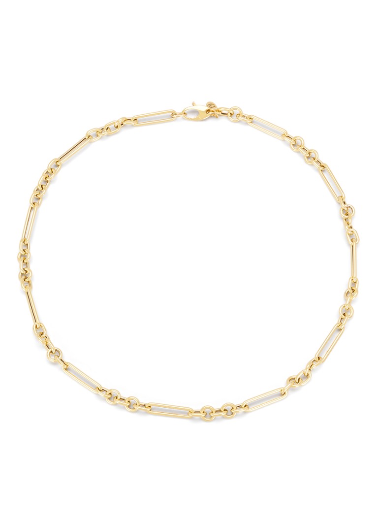 Diamond Point Yellow gold link necklace Timeless Treasures 45 cm