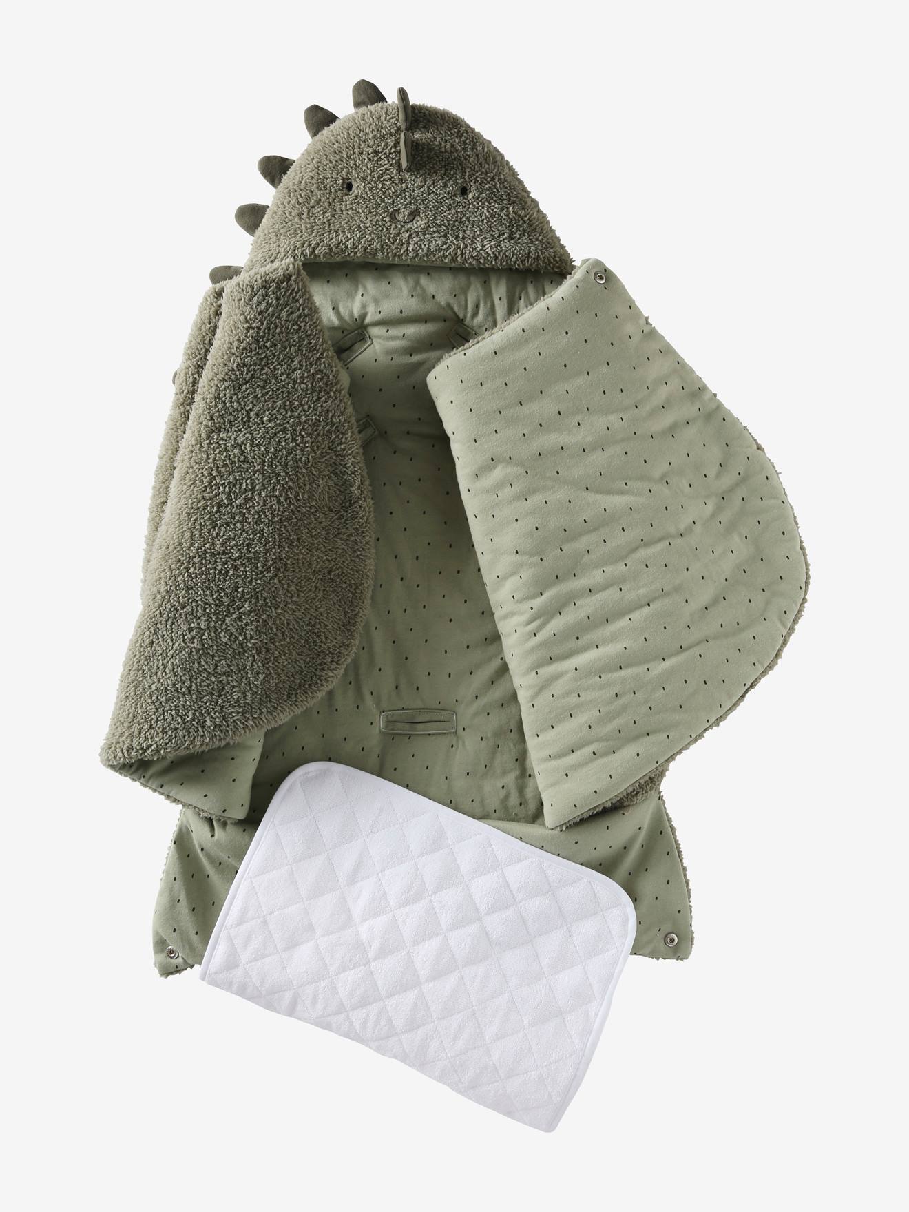 Nid d'ange transformable en peluche Ourson gris souris