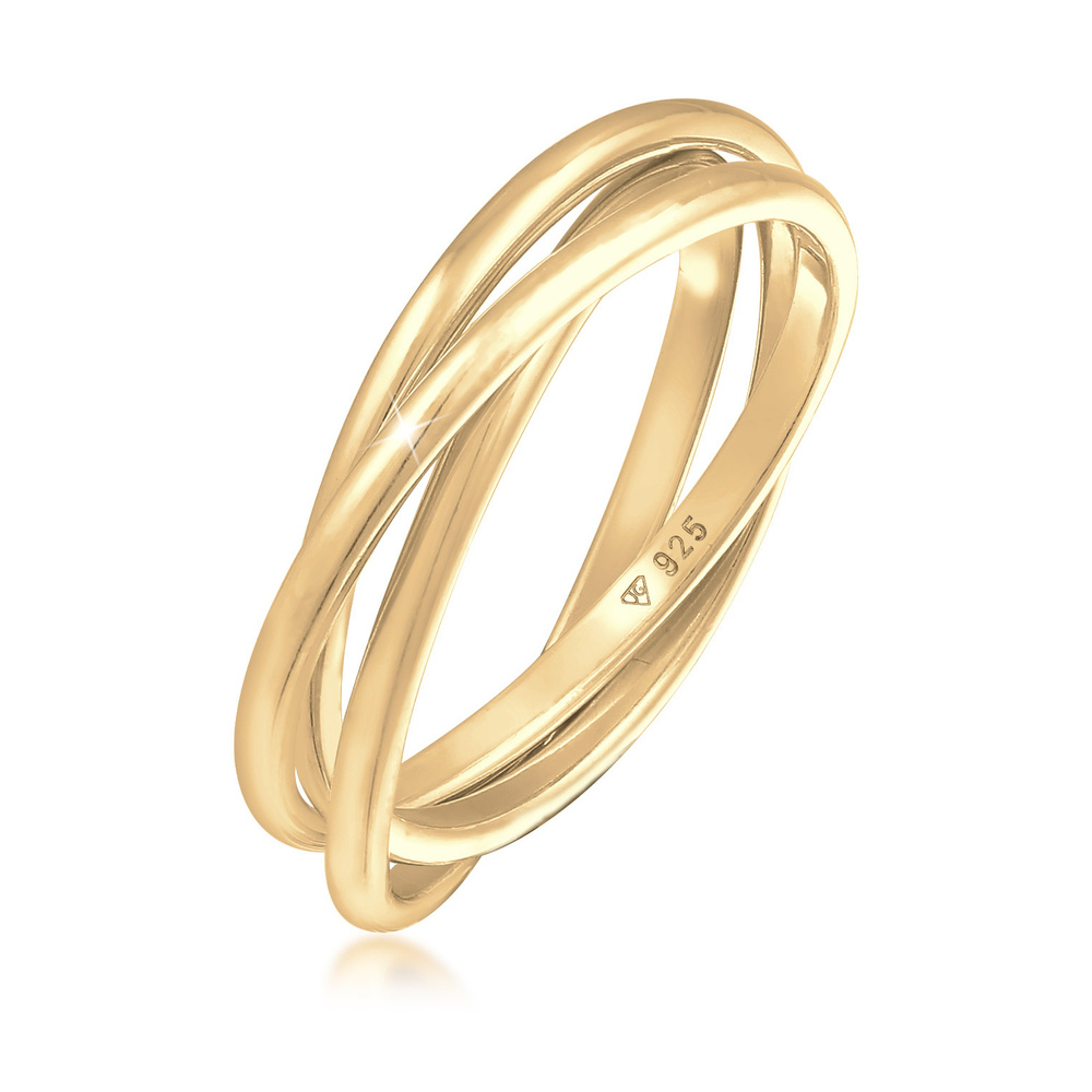 Elli Elli Bague Bague enveloppante pour femmes Trini Look Basic Minimal Trend en argen Bague