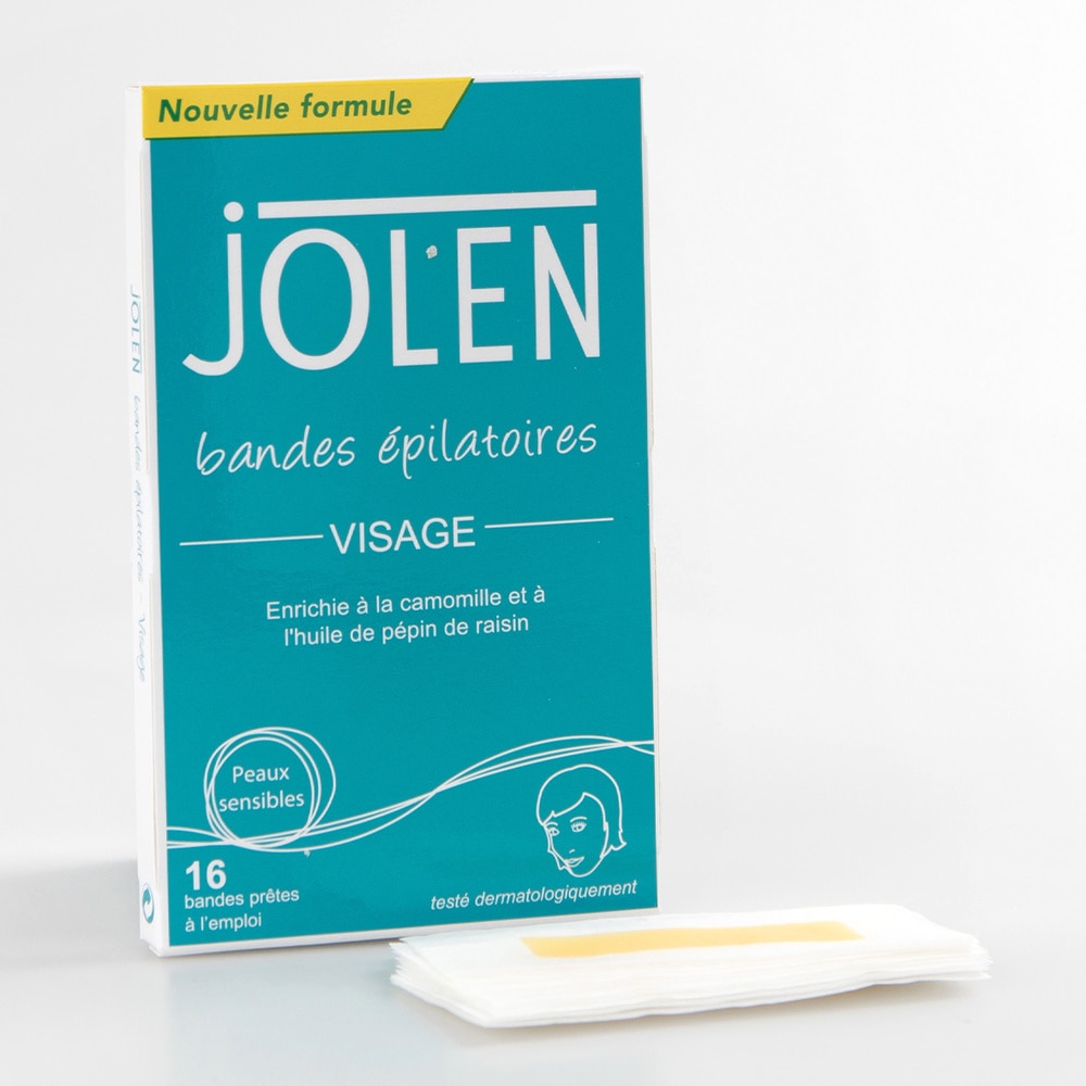 jolen bandes dépilatoires Lèvres x16 bandes dépilatoires