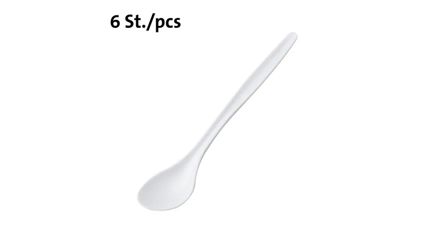 WESTMARK 6 Eierlöffel, 14,5 cm weiß