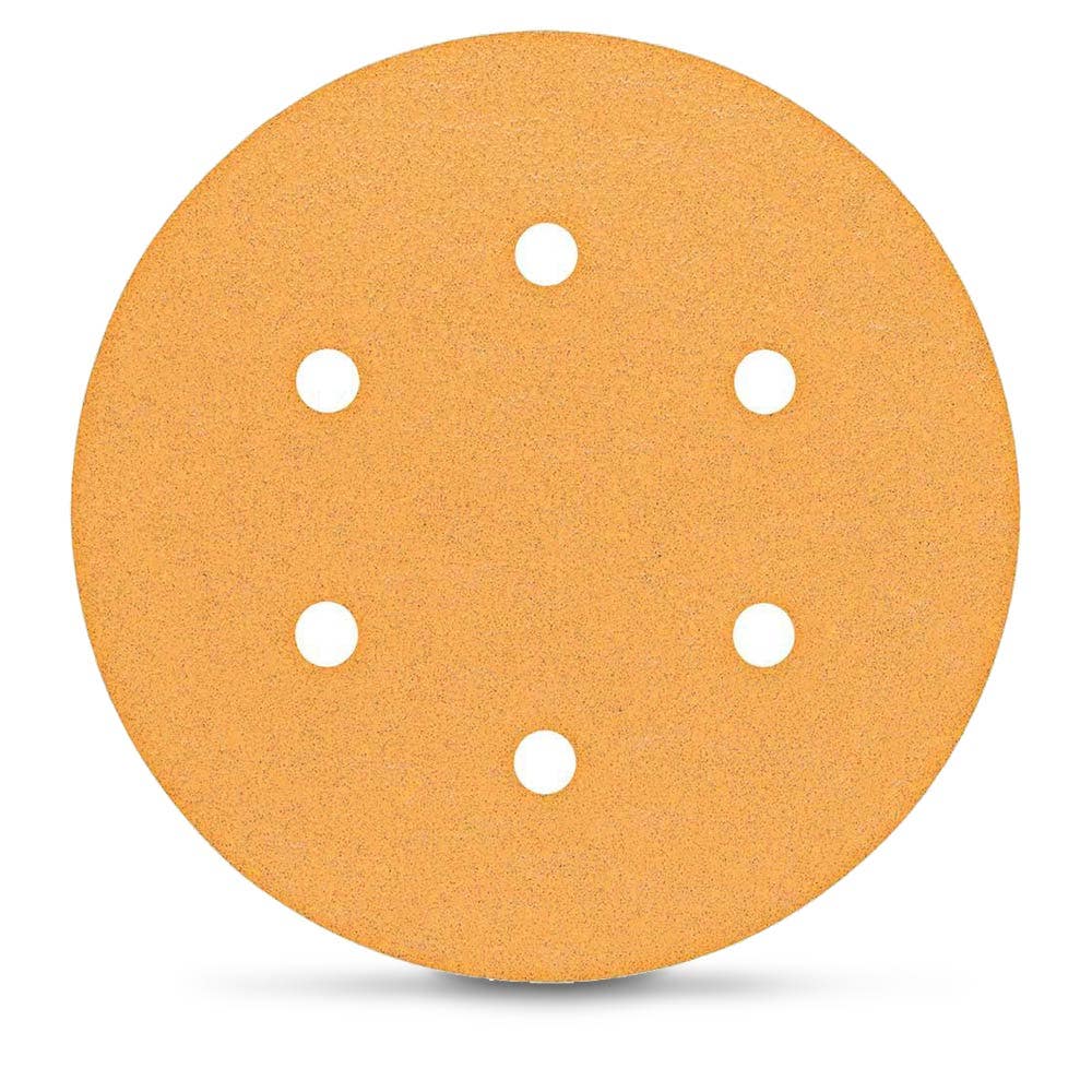 Disco de lixa BOSCH 150 mm, grão 180, 6 furos, velcro, para madeira e tinta – C470 – 5 peças