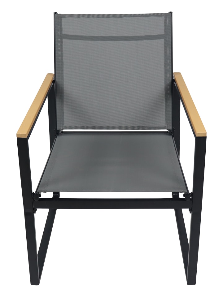 VCM  2-tlg. Gartenstuhl Balkonstuhl Lounge Volasi in Anthrazit günstig kaufen onesize