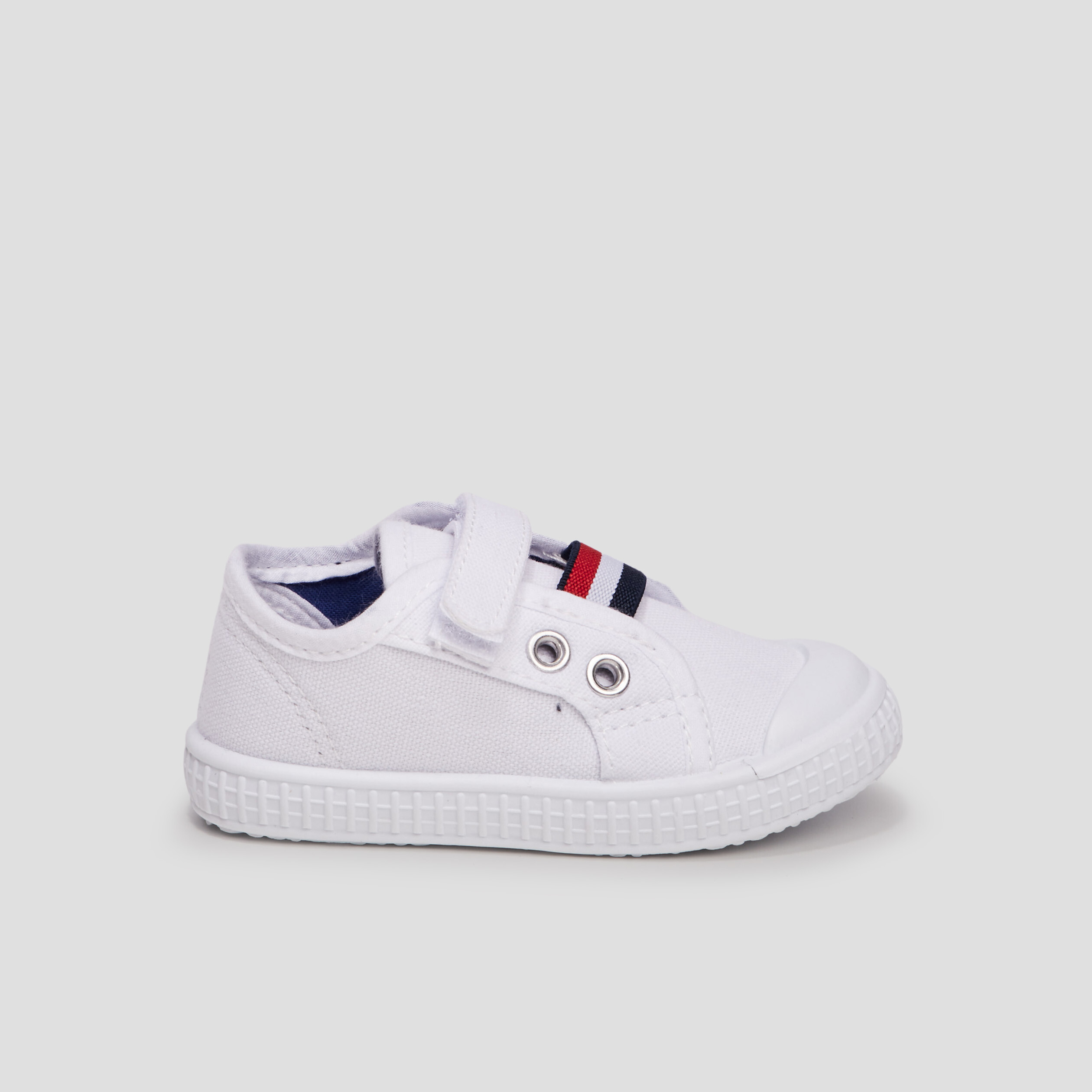 Tennis en toile blanc bébé garçon | La Halle