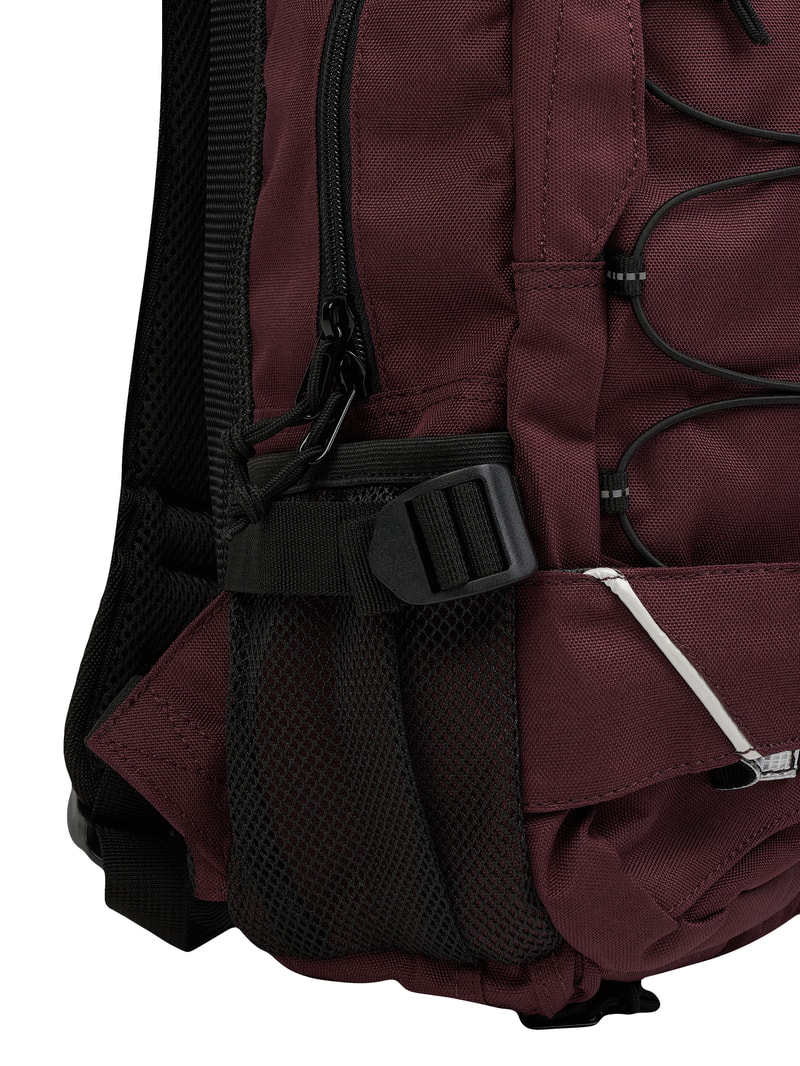Rucksack mit Label-Details Modell 'LOUIS' in aubergine
