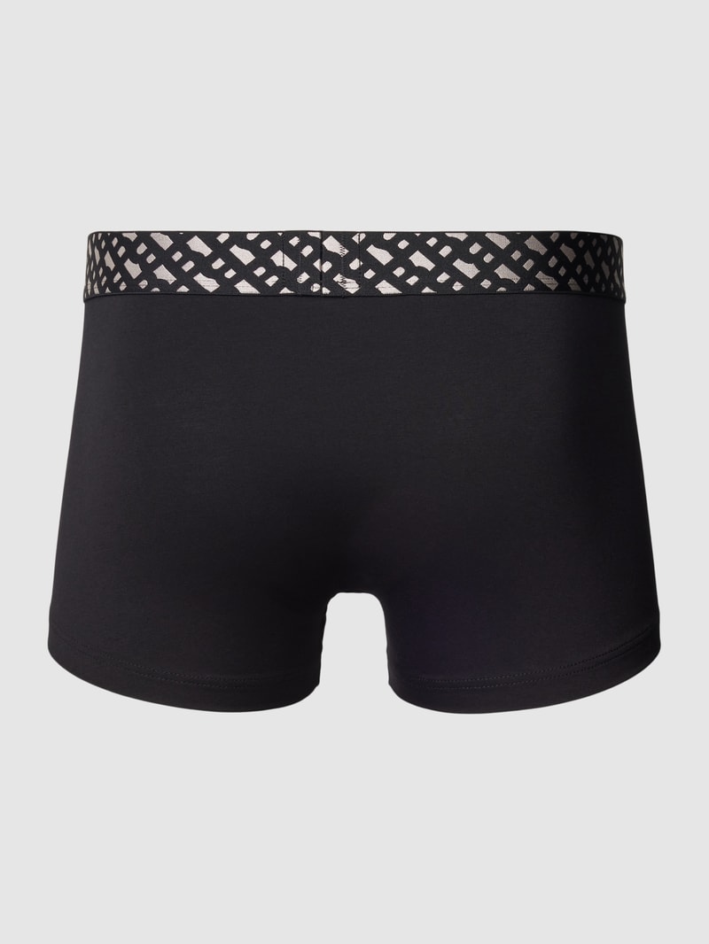 Trunks mit Label-Bund Modell 'Silver' im 2er-Pack in schwarz