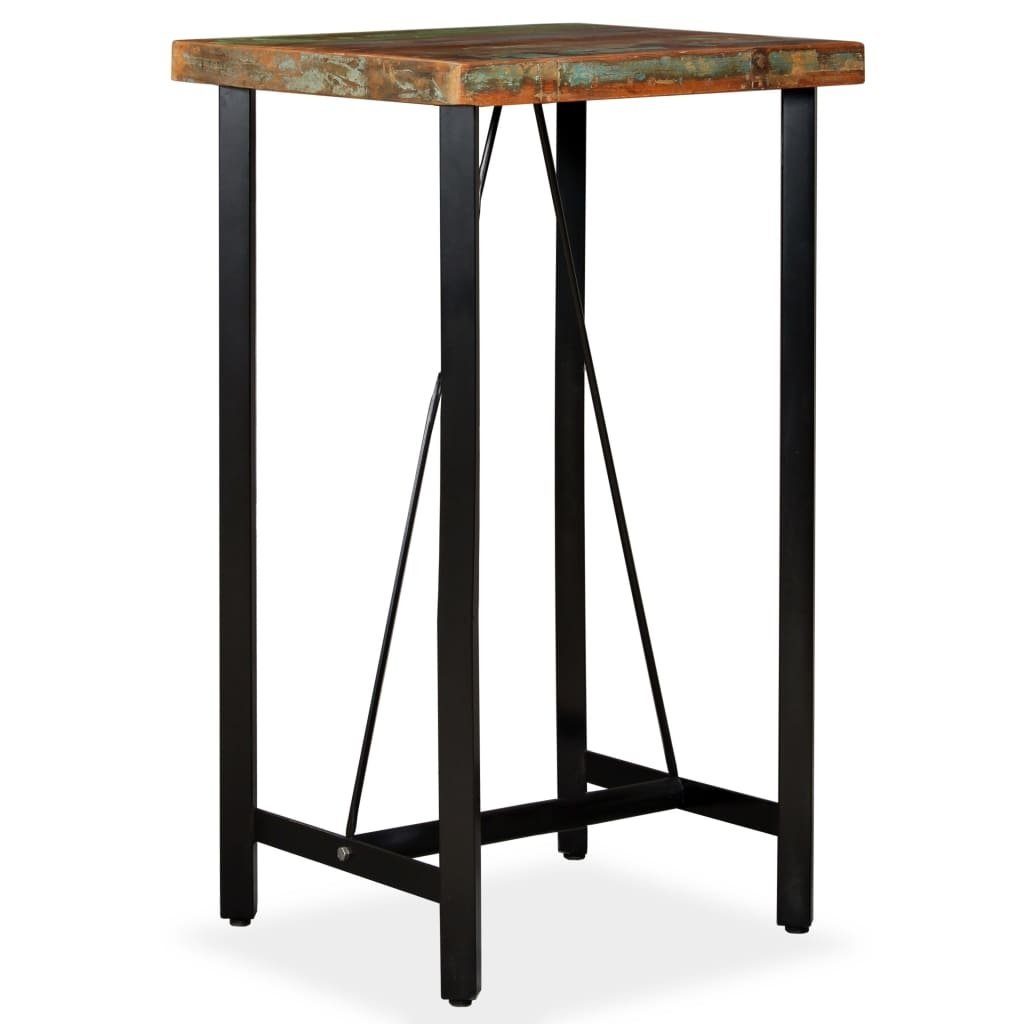 möbelando Stehtisch 295480 (LxBxH: 60x60x107 cm), aus Massivholz in recycle Optik