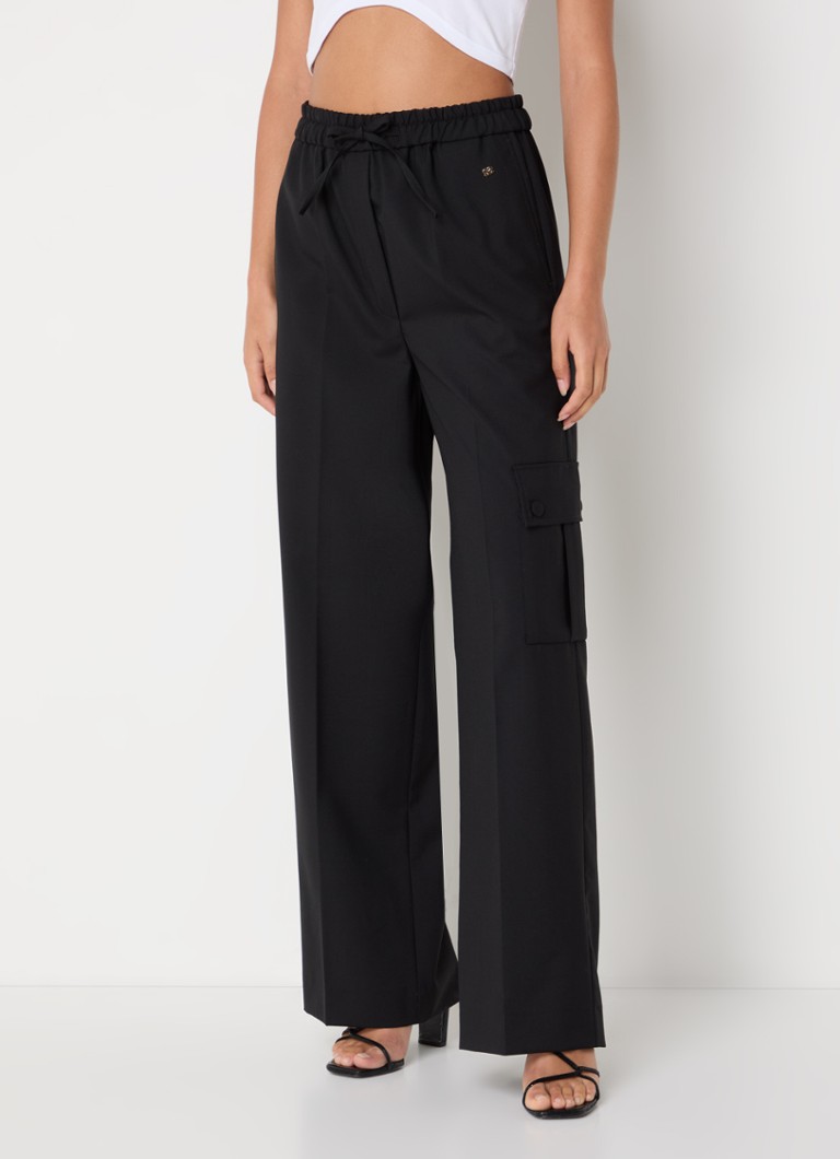 Sandro high-waist wide-fit chino with side pockets