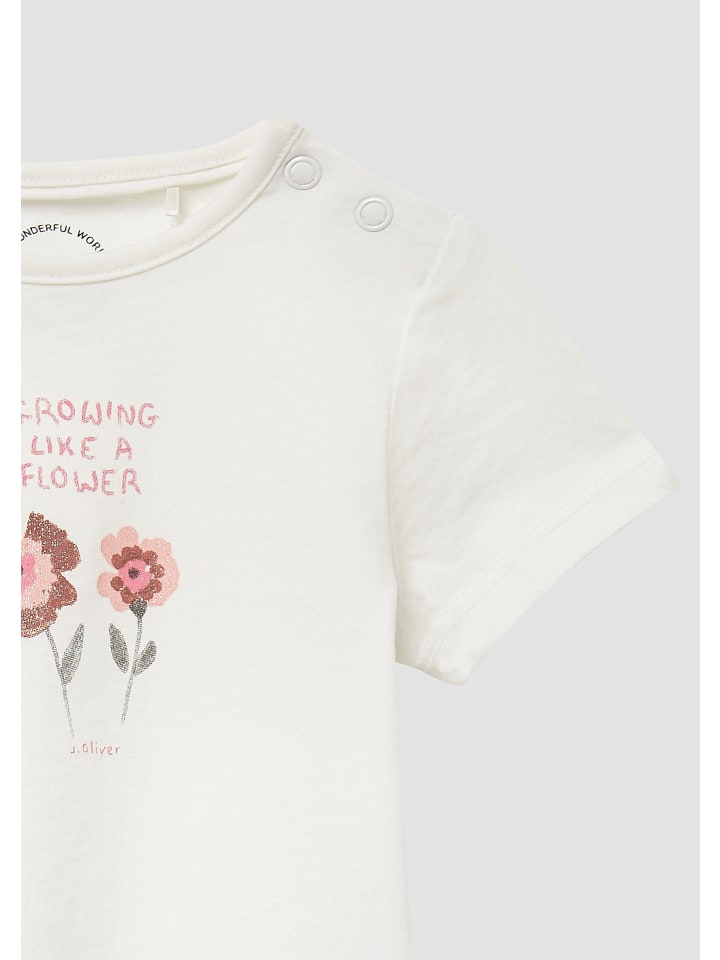 s.Oliver T-Shirt kurzarm in Creme-weiß günstig kaufen