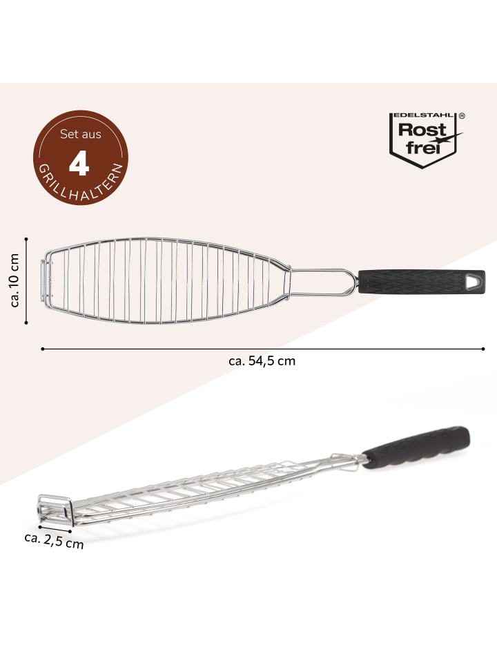 bremermann 4-er-Set Fisch-Grillhalter günstig kaufen onesize
